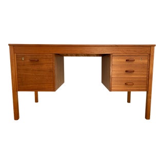 Mid 20th Century Danish Modern Domino Mobler Teak Desk For Sale