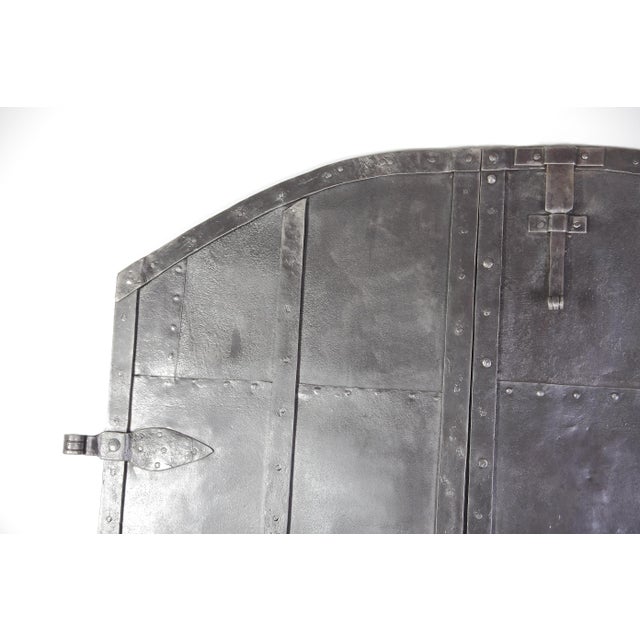 Industrial Antique Iron Clad Double Doors, 1800s For Sale - Image 3 of 18