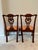 Wood Vintage Chippendale Carved Mahogany and Damask Dining Chairs - Set of 4 For Sale - Image 7 of 18