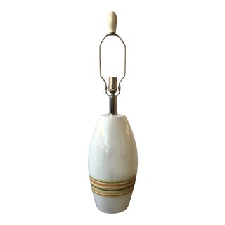 Jill Rosenwald Ceramic Striped Lamp For Sale