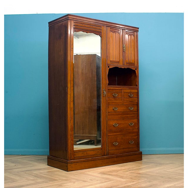 Antique Victorian Mahogany Compactum Combination Wardrobe, 1890s For Sale - Image 14 of 14