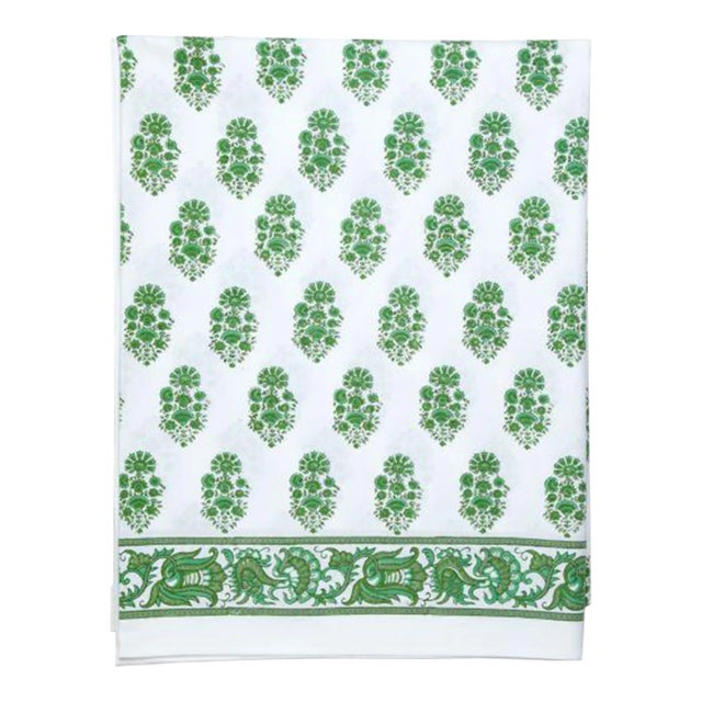 Riya Full Bed Green Flat Sheet For Sale