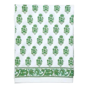 Riya Full Bed Green Flat Sheet