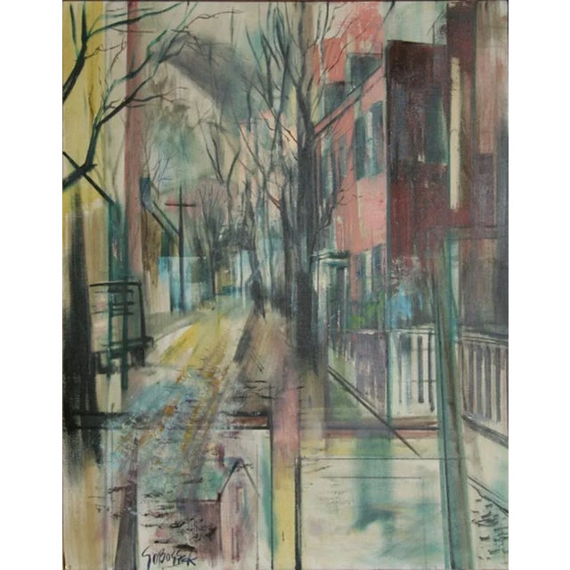 Stanley Sobossek, City Street, Painting For Sale - Image 4 of 4