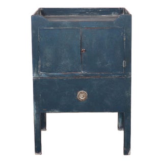 English Tray Topped Bedside Cabinet For Sale
