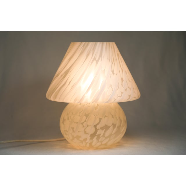 1970s Vintage Murano Glass Mushroom Table Lamp by Hustadt Leuchten, 1970s For Sale - Image 5 of 10