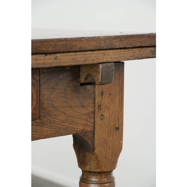 Antique Late 18th Century Oak Dining Table with Extendable Leaves For Sale - Image 15 of 18