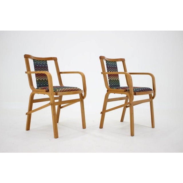 Bentwood Armchairs from Ton, Former Czechoslovakian, 1970s, Set of 2 For Sale - Image 9 of 10