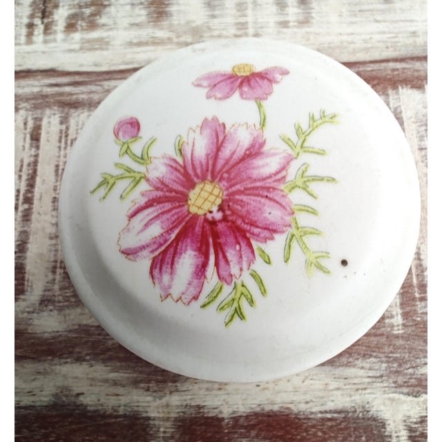 This adorable little Lefton hand painted trinket box is perfect for jewelry storage, vanity storage, home office desk,...