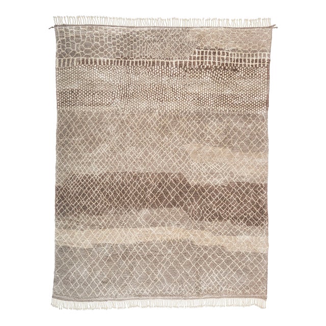 Hand-Knotted Wool Rug by Azele Studio For Sale