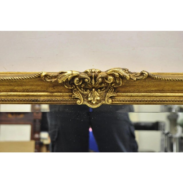 Rococo Vintage Friedman Brothers Gold French Rococo Style 45" Rectangular Wall Mirror For Sale - Image 3 of 12