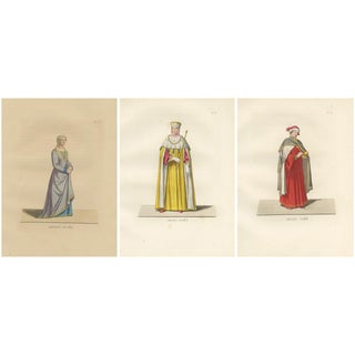 Historic Dress, 1845, Paper, Set of 3 For Sale