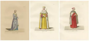 Historic Dress, 1845, Paper, Set of 3
