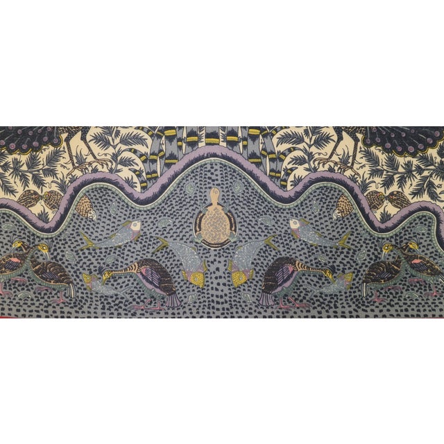 Late 20th Century Late 20th Century Liberty of London Peacock Garden Silk Scarf For Sale - Image 5 of 12
