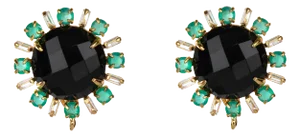 Elsa Studs, Black, Clip On