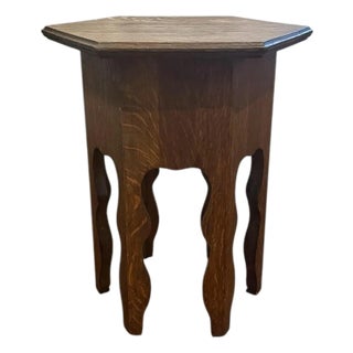 Antique Arts & Crafts / Mission Quarter Sawn Oak Taboret / Tabouret Table / Stool / Stand, Circa 1900 For Sale