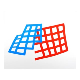 Contemporary Abstract Acrylic on Montval Paper Painting "Lattice 1" by Martina Nehrling For Sale