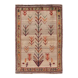 Vintage Persian Gabbeh Rug, Minimalist Tree of Life Pattern - Rug & Kilim For Sale