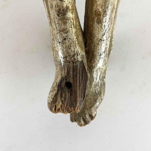 Italian Artist, Christ on the Cross, 1700s, Carved and Lacquered Pinus Cembra For Sale - Image 5 of 8