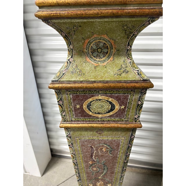 Pair of Multi-Colored Pattern Pedestals, 20th Century