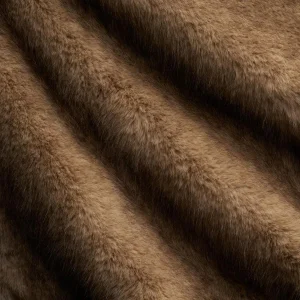 Schumacher Erikson Faux Fur Fabric In Umber