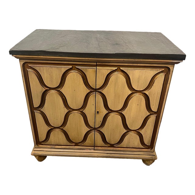 1955 Dorothy Draper Heritage Henredon Cabinet Slate Top For Sale