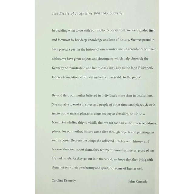 The Estate of Jacqueline Kennedy-Onassis Sothebys Catalog Book Apr 23-26 1996 For Sale - Image 11 of 12