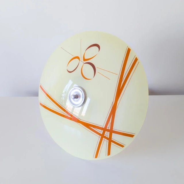 XL vintage patterned glass pendant manufactured by Napako coop former Czechoslovakia in the 1960s. In very good original...