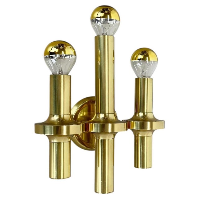 Brass Tube Torch Wall Light from Gaetano Sciolari, Italy, 1970s For Sale - Image 15 of 15