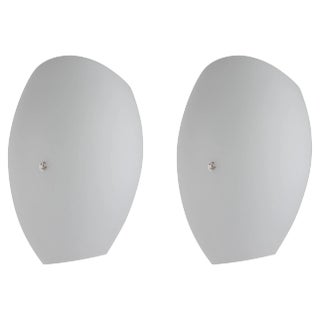 Opal Glass Wall Sconces attributed to Peill & Putzler, Germanyy, 1970s, Set of 2 For Sale