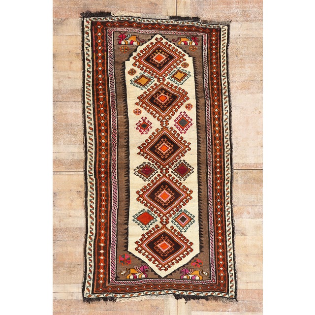 Vintage Persian Shiraz Rug, 03'09 X 06'10 For Sale - Image 10 of 10