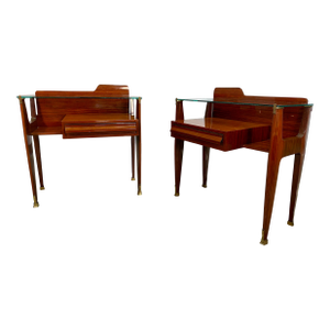 1950s Pair of Italian Mid Century Modern Nightstands