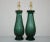 These Murano lamps of DEEP JADE GREEN are traditional, with a kick. Extremely thick glass with a heavily textured...
