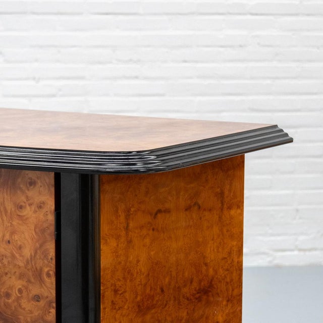 Vintage Italian Sideboard in Burl Wood, 1980s For Sale - Image 10 of 15