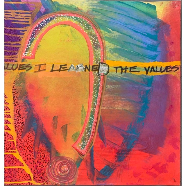 Mark Mynatt Abstract Arylic on Paper - The Values I Learned For Sale - Image 4 of 6