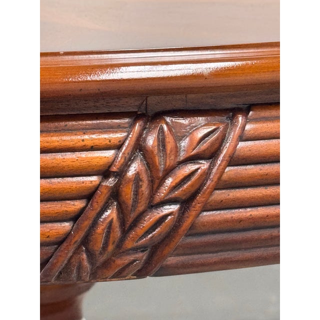 Wood Compass Star Inlaid Accent/Center Table For Sale - Image 7 of 12