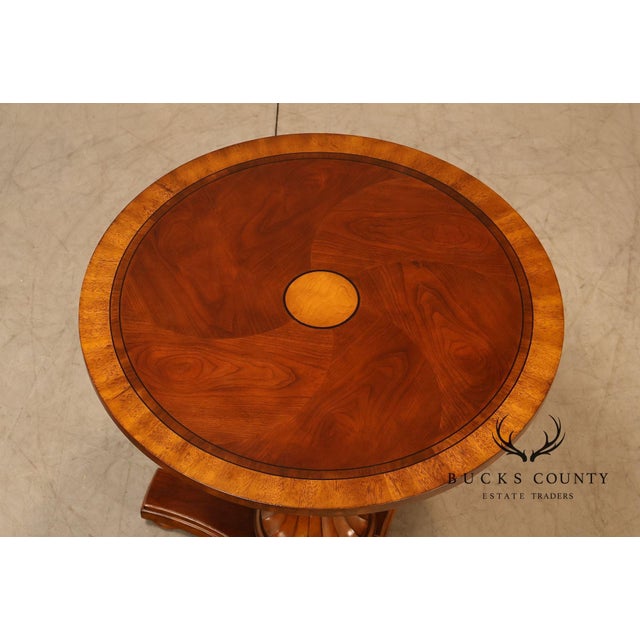 Ethan Allen Townhouse Collection Round Pedestal Side Table For Sale - Image 15 of 18
