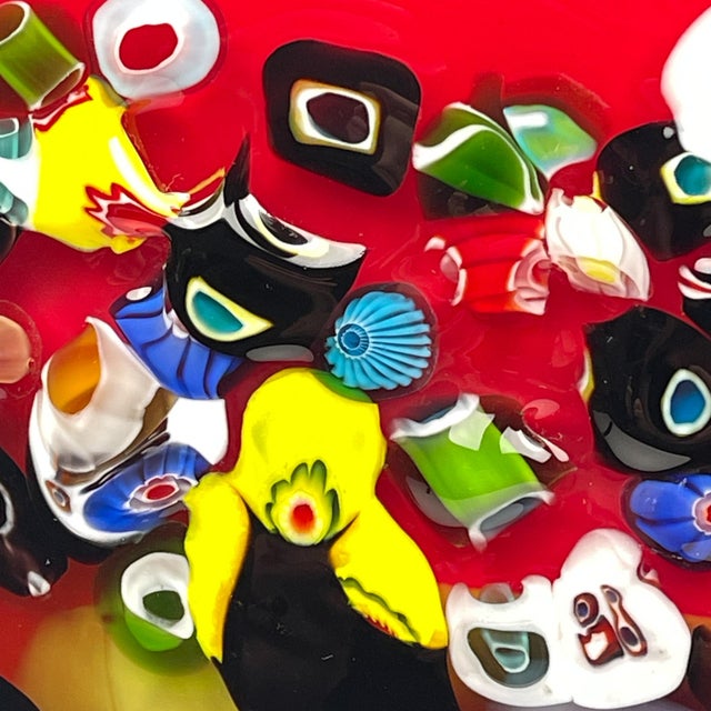 Large Vintage Murano Glass Vase Murrine, Italy, 1980s For Sale - Image 13 of 14