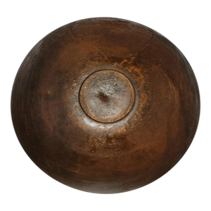 19th C Original Painted Bee Hive Butter Bowl