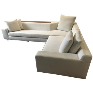Vioski Shea Sectional With Walnut Console For Sale