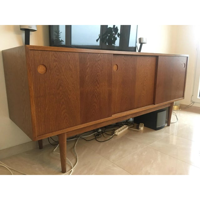 Scandinavian Modern Danish Oak Sideboard, 1960s, in Very Good conditions. Designed 1960 to 1969