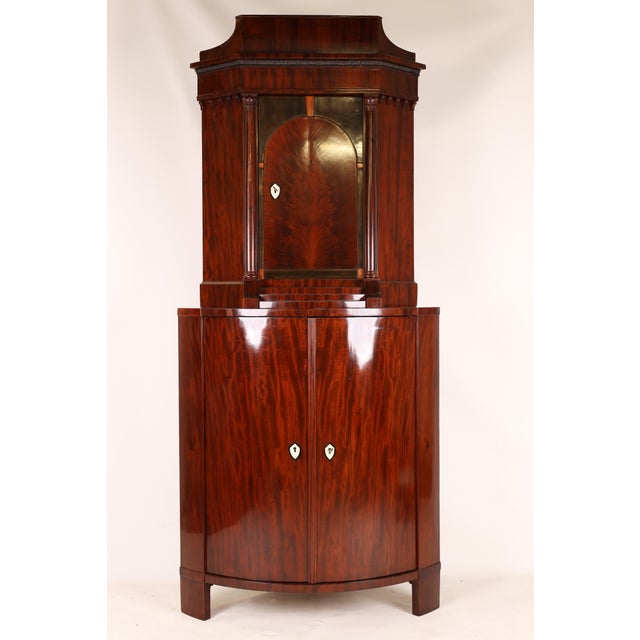 Early 19th Century Empire Corner Cabinet, Denmark, 1815 For Sale - Image 5 of 14