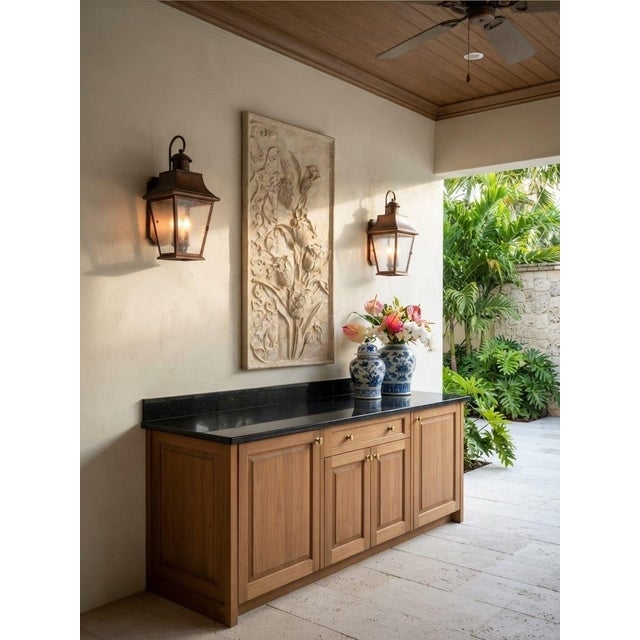 Vintage Classical Botanical Tulip & Acanthus Scroll Hand-Carved Marble Wall Relief Panel For Sale In West Palm - Image 6 of 12