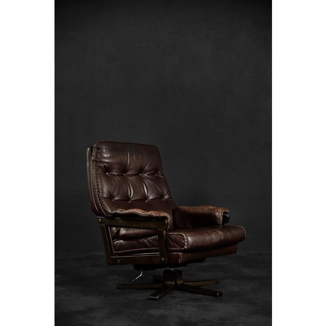 1970s Scandinavian Modern Executive Swivel Chair, 1970s For Sale - Image 5 of 18