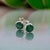 Metal Natural Emerald Stud Earrings 14k White Gold 1.63 TCW Certified For Sale - Image 7 of 14