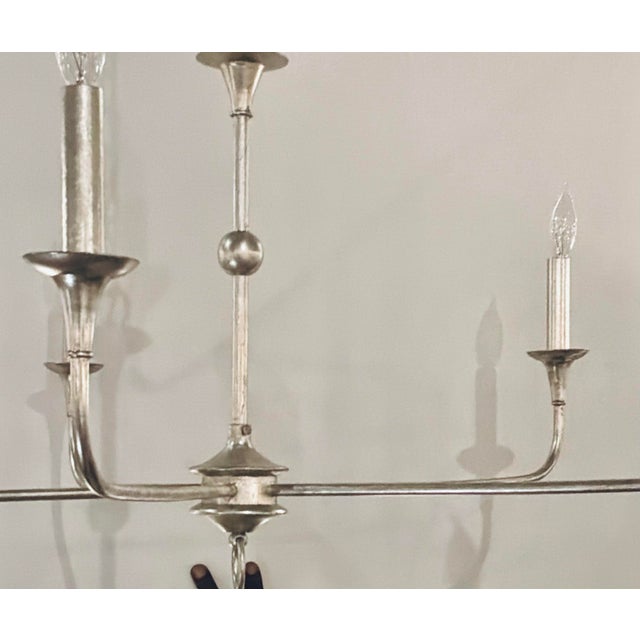 Modern Currey & Company Modern Silver Finished Nottaway Chandelier For Sale - Image 3 of 5