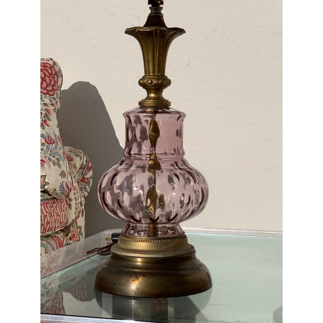 Venetian Purple Glass Lamps - A Pair For Sale In San Diego - Image 6 of 10