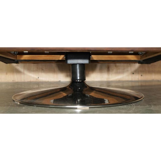 Vintage Heritage Swivel Lounge Armchair in Brown Leather with Chrome Base from BoConcept For Sale - Image 10 of 15