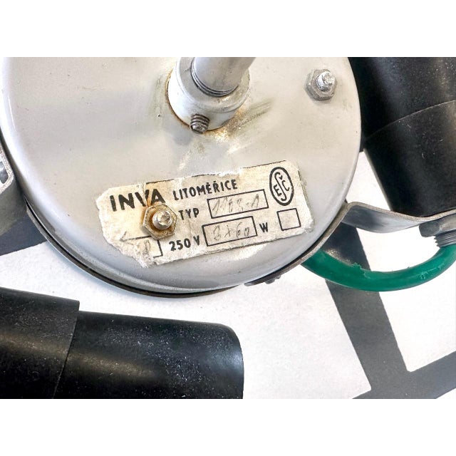 Gray Mid-Century Pendant Lamp from Inva Litomerice, 1960s For Sale - Image 8 of 10