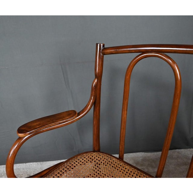 Bent Beechwood Bench from J&J Kohn, Early 20th Century For Sale - Image 10 of 18